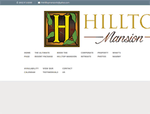 Tablet Screenshot of hilltopmansion.com